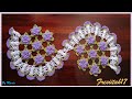 Camino de mesa con flores tejido a crochet paso a paso (largo total 75 cm)