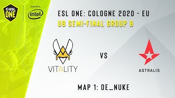 VITALITY VS ASTRALIS | MAP 1 DE_NUKE | ESL ONE: COLOGNE 2020 | GROUP B - EU