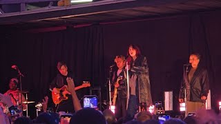 Dua Lipa performing "Happy For You" in Times Square