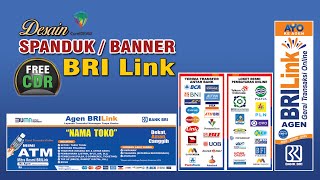 desain spanduk BRI link free cdr