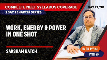 Work, Power & Energy | Complete NEET Syllabus Coverage | Dr. Piyush Pant