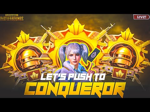 PUBG MOBILE LIVE STREAM •NEW SEASON CONQUEROR RANK PUSH • LOBBY ...