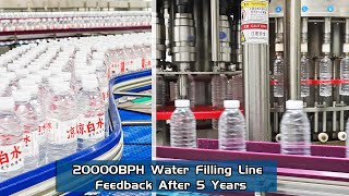 High Speed 20000Bph 500Ml Pure Water Filling Line From V Pack Customer Use 5 Years