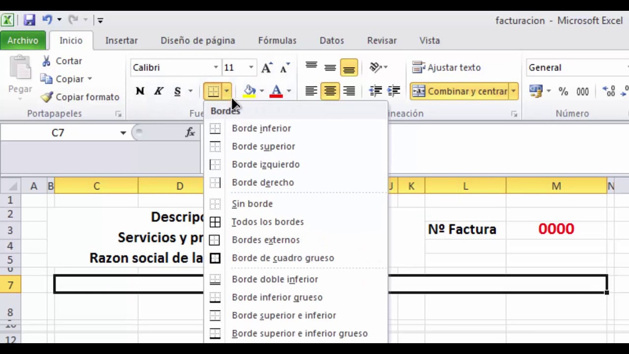 Como Crear Un Sistema De Facturación En Excel 2010 2 Base De Datos