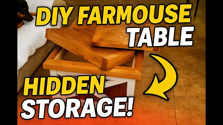 Build a Farmhouse Table with Hidden Storage | DIY Concealment Table for Beginners & Intermediate