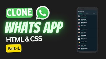 Whatsapp Clone using HTML and CSS  || Part -1 || B CODER