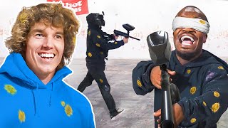 Blindfold Paintball In My House!