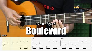 Boulevard - Dan Byrd - Fingerstyle Guitar Tutorial + TAB & Lyrics Resimi