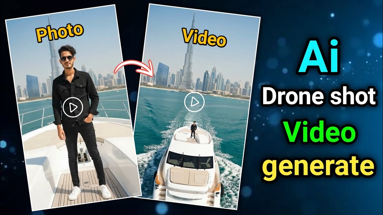 Ai দিয়ে Drone ভিডিও তৈরি করুন || Drone shot ai video editing tutorial ...