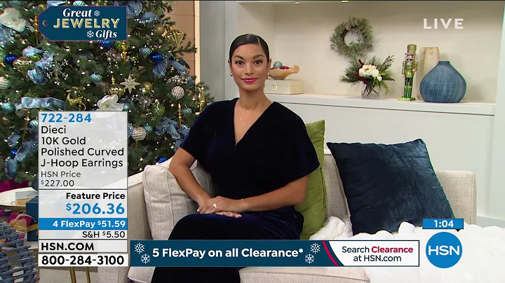 Dieci 10K Gold Polished Curved JHoop Earrings