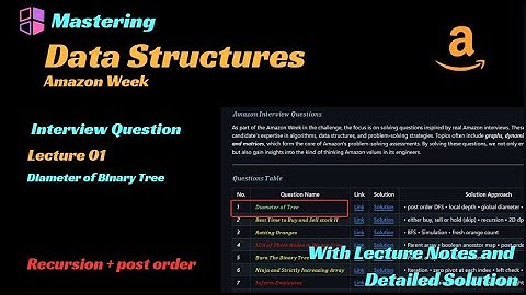 Data Structure from Beginner to Advance with Code | Binary Tree Diameter | Lec-01