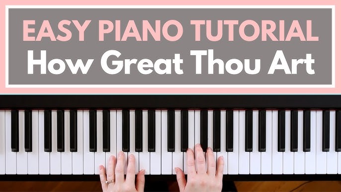 How Great Thou Art  Beginner Piano Tutorial [C] 