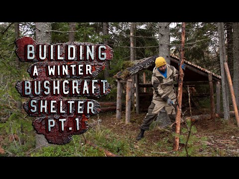 building-a-cozy-winter-bushcraft-shelter-with-a-stone-stove-|-part-1.