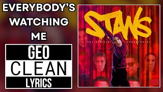 EMINEM: EVERYBODY'S LOOKING AT ME - Geo CLEAN Version (With LYRICS!)
