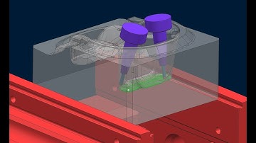 Siemens NX CAM 5 Axis Tutorial Part11 Guiding 1 Curve Tool Axis Auto Colision Avoidance