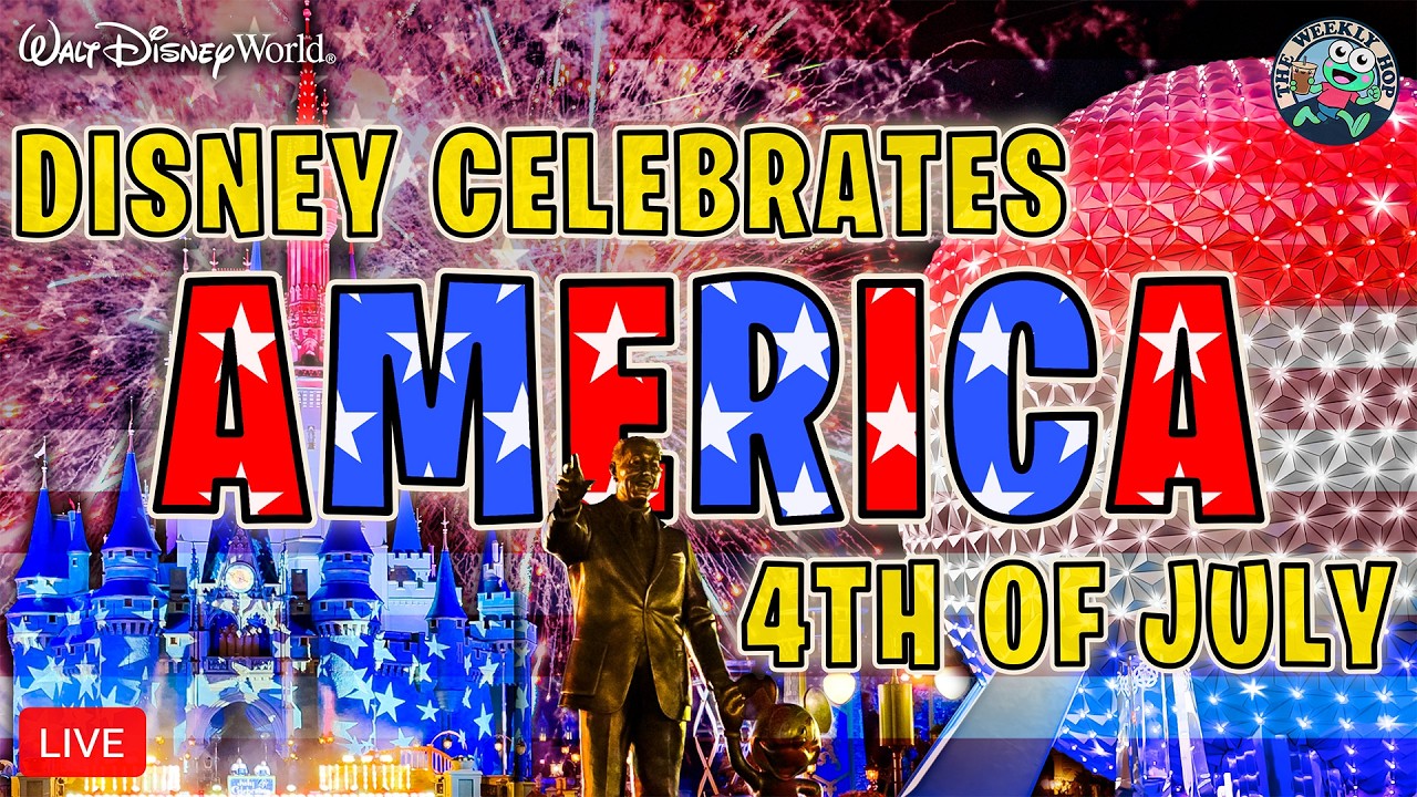 🔴 LIVE: Disney's 4th of July Fireworks & Celebration! | Magic Kingdom | America 250 | USA 2026