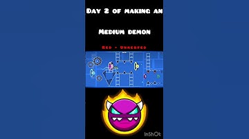 Making a medium demon day 2, part one! 63 minutes spent. #geometrydash #mediumdemon