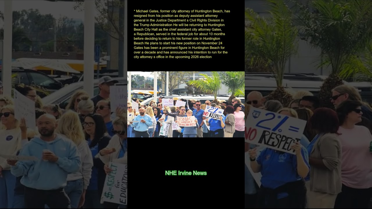 Michael Gates, former city attorney of Huntington Beach, has resigned from his position as deputy as