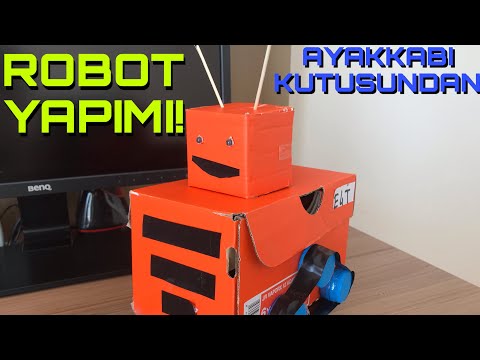 EVDE AYAKKABI KUTUSUNDAN ROBOT YAPIMI