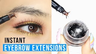 INSTANT EYEBROW EXTENSIONS! Tina Tries It