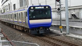 E235系1000番台横クラF-06編成+横クラJ-07編成横浜駅高速進入