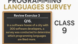 Celebrity Class 9 Math | Review Exercise 3 Q16 | Set Theory  | Python Java PHP Survey Net Worth