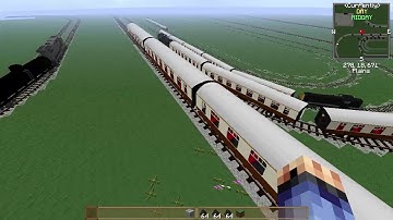 Minecraft 1 12 2 lots of trains ImmersiveRailroading