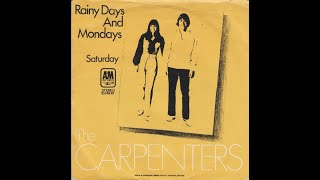 The Carpenders - Rainy Days And Mondays (4K/Lyrics)