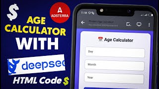 How to Build an Age Calculator With HTML, CSS & JAVASCRIPT with Your Smartphone screenshot 4