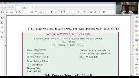 Correspondence with Depositor