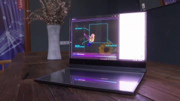 Concept laptop with transparent display fuses digital and real worlds together