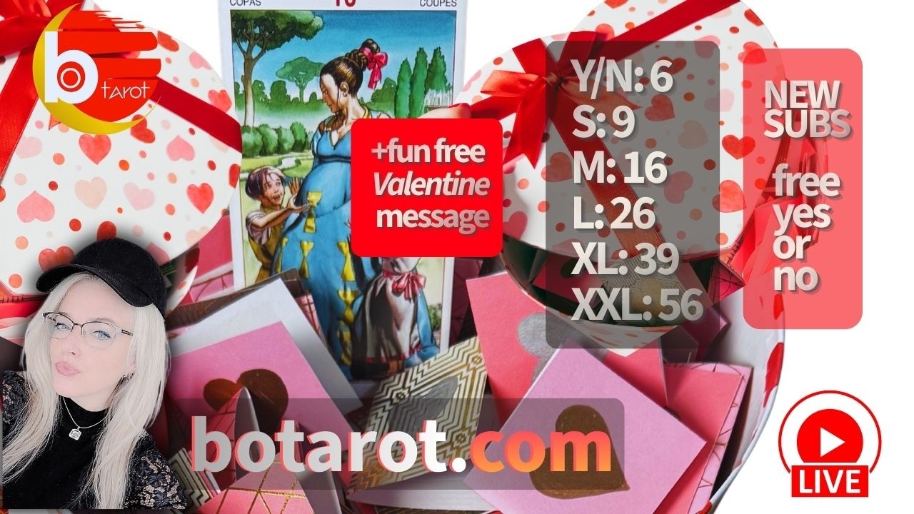 BOTarot: XS, S, M, L, XL, XXL + Raffle + Valentins Message