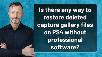 Is there any way to restore deleted capture gallery files on PS4 without professional software?