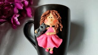 Polymer clay mug | Polymer clay | Polymer clay tutorial