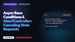Async Race Conditions & AbortController: Canceling Stale Requests - Frontend Interview #40