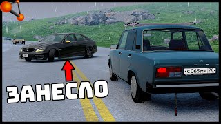 ЗАДНИЙ ПРИВОД В ДОЖДЬ! Как ДОЕХАТЬ ЖИВЫМ? - BeamNg Drive