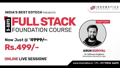Nationwide Full Stack Development Foundation Course