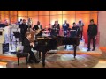 Brandon warming up with Harry's band on the Harry Connick Jr. Show