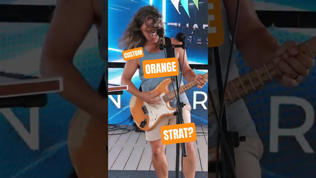 Custom Orange Creamsicle Strat | Plays Iconic Blues Song | #blues #rock strat