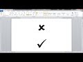 طريقة إدراج علامتي الصح والخطأ في برنامج الورد