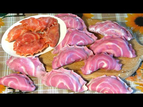 Цветные вареники с натуральным красителем (любая начинка) / Colored dumplings with natural dye