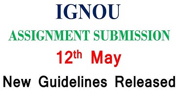 IGNOU ONLINE ASSIGNMENT SUBMISSION NEW Guidelines Released by 3 Regional Centre on 12th May 2020 ||