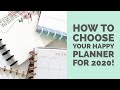 How to Choose a Happy Planner for 2020!