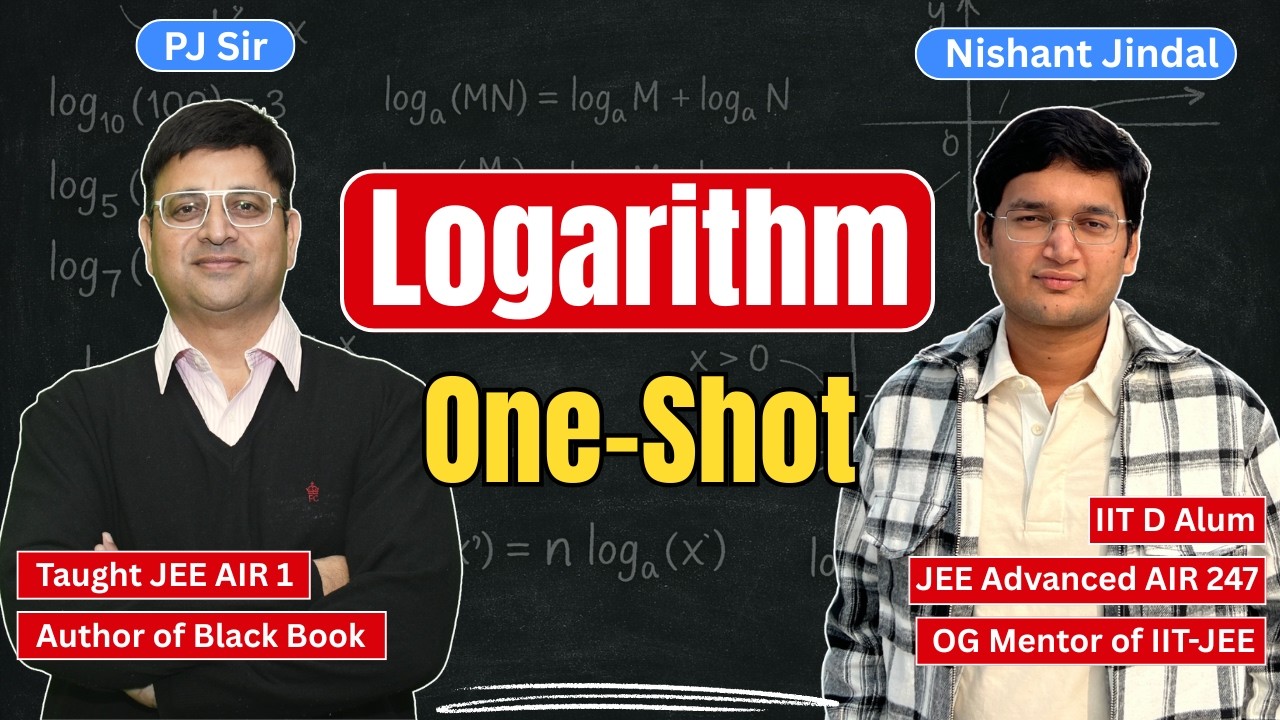 Logarithm One-Shot By Black Book Author | Complete Basics of Log | Pankaj Joshi Sir | Nishant Jindal