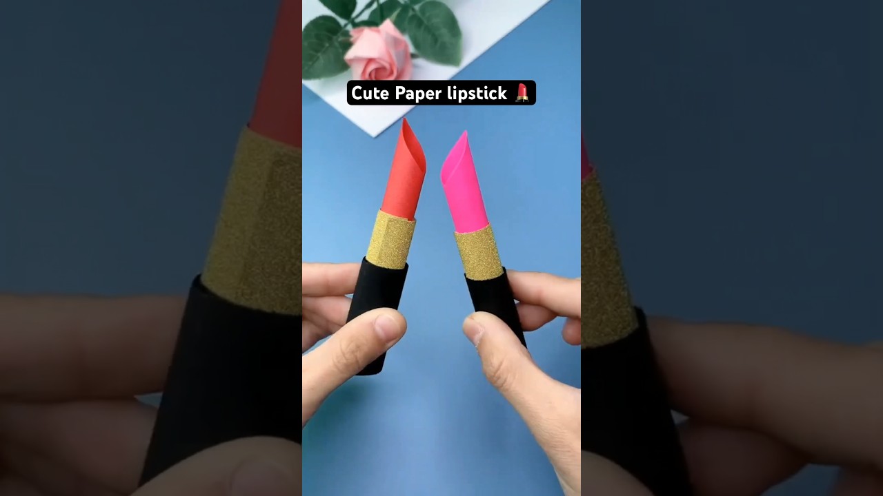 Cute 🥰 paper lipstick 💄.#diy #lipstick #lipsticklover #coolideas #paper #shorts #youtubeshort