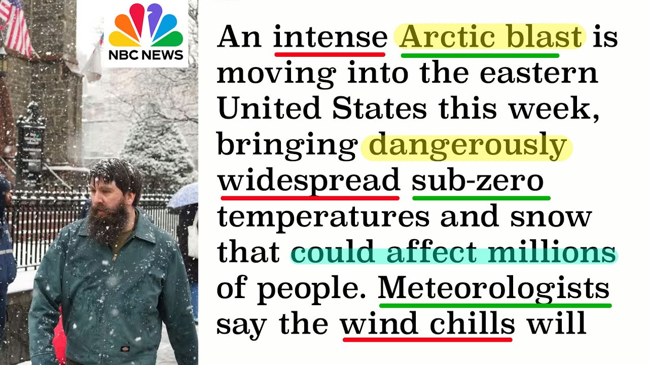 Learn English From The News - Arctic Blast Brings Blizzard-Like Storms ...