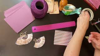 The making of pink Pendant Cards, 3 at once!
