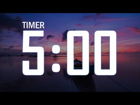 Clock 5: 5 minute timer with remainder music at 4, 3, 2, 1 minute, 10 second and end music at 0 sec