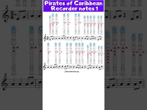 Pirates of the Caribbean Theme Song Recorder #Shorts