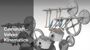 Engine V4 CATIA kinematics and rendering